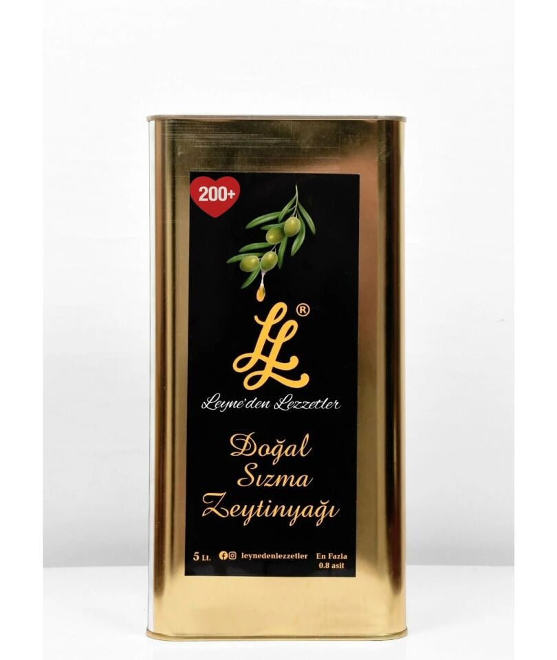 2025-2026 Yeni Sezon Memecik Yemeklik Zeytinyağı +200 Polifenol  5LT